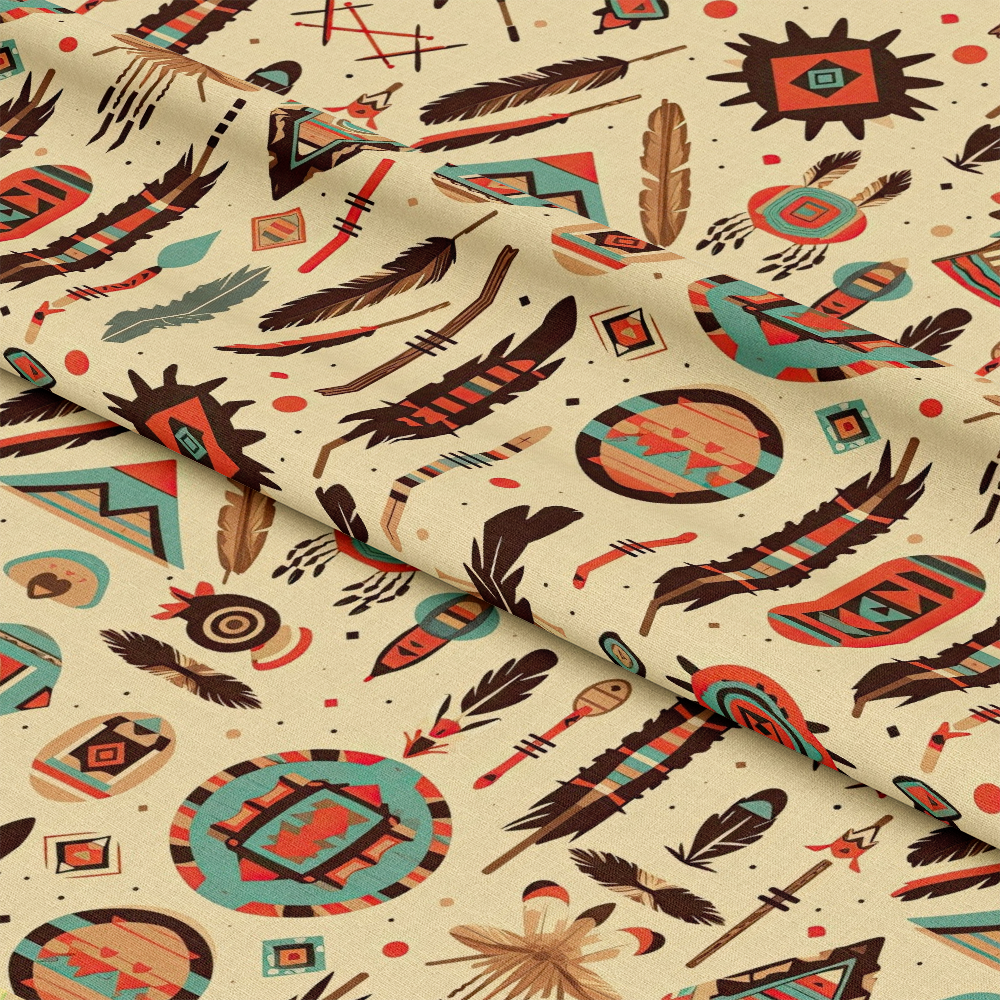 Native American Elements Pattern 12 Quilting Cotton Fabric