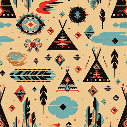 Painted Plains Pattern 2 Minky Fabric