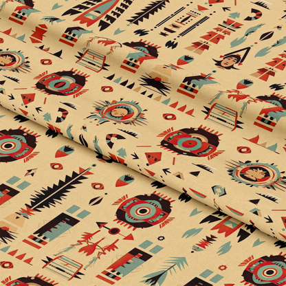 Native American Elements Pattern 3 Quilting Cotton Fabric