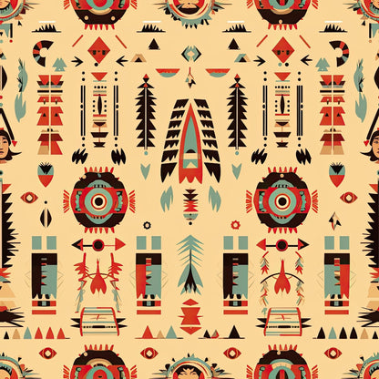 Painted Plains Pattern 3 Minky Fabric