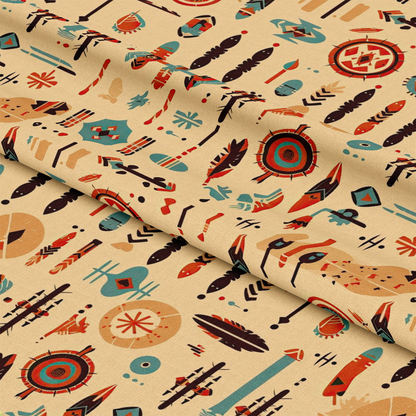 Native American Elements Pattern 4 Quilting Cotton Fabric