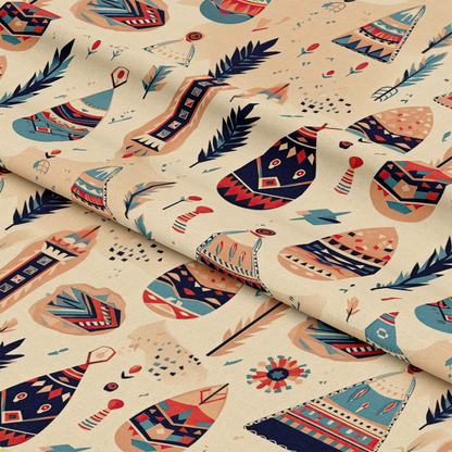 Native American Elements Pattern 5 Quilting Cotton Fabric