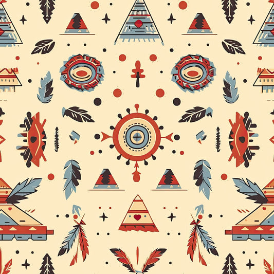 Native American Elements Pattern 6 Quilting Cotton Fabric