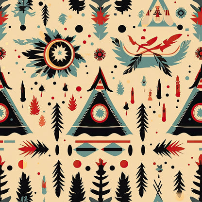 Painted Plains Pattern 8 Minky Fabric
