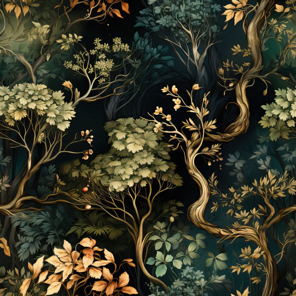 Gilded Woodland Pattern 11 Minky Fabric