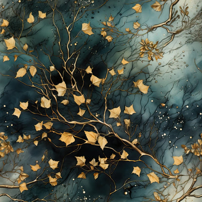 Gilded Woodland Pattern 2 Minky Fabric