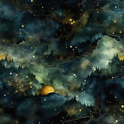 Gilded Woodland Pattern 4 Minky Fabric
