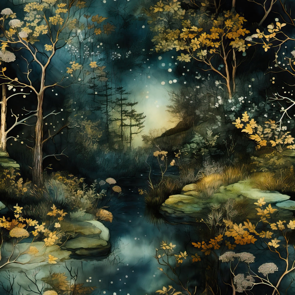 Gilded Woodland Pattern 6 Minky Fabric