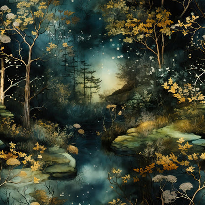 Gilded Woodland Pattern 6 Minky Fabric