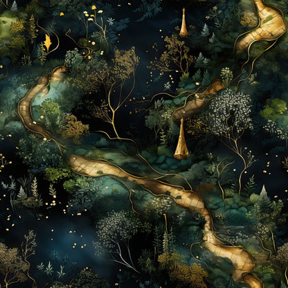 Gilded Woodland Pattern 8 Minky Fabric