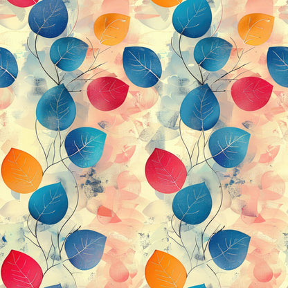 Faded Foliage Pattern 6 Minky Fabric