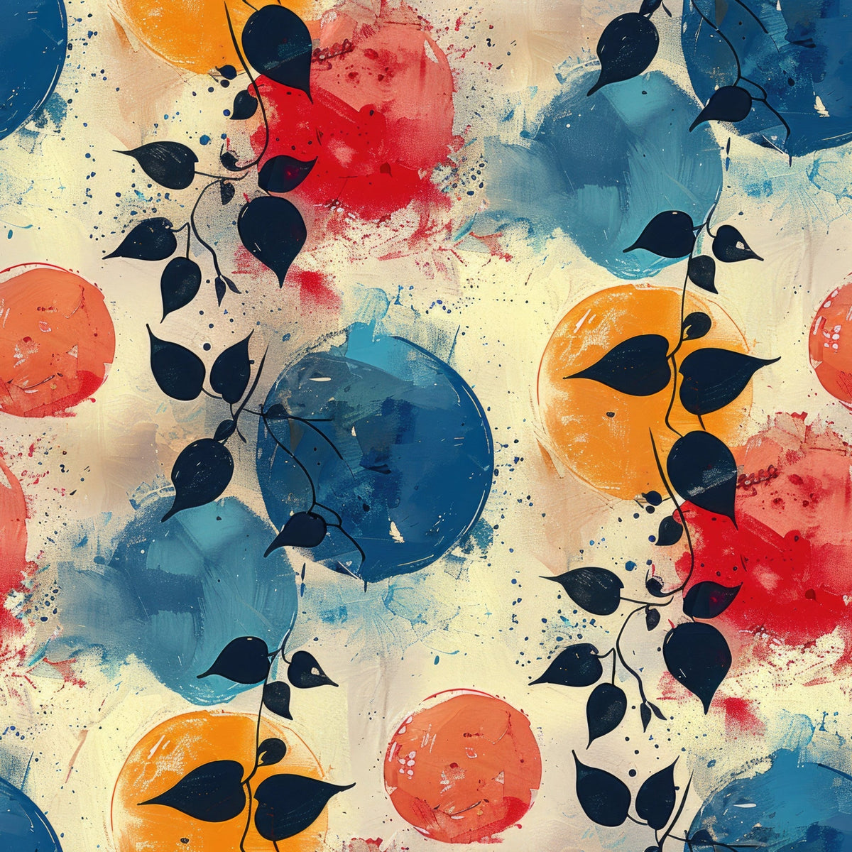 Faded Foliage Pattern 8 Minky Fabric