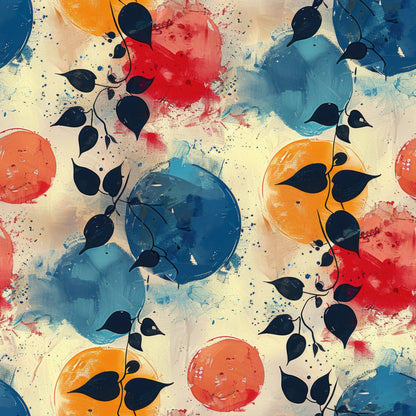 Faded Foliage Pattern 8 Minky Fabric