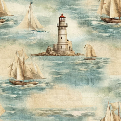 Vintage Voyage Pattern 1 Minky Fabric