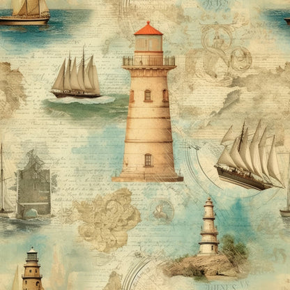 Vintage Voyage Pattern 2 Minky Fabric