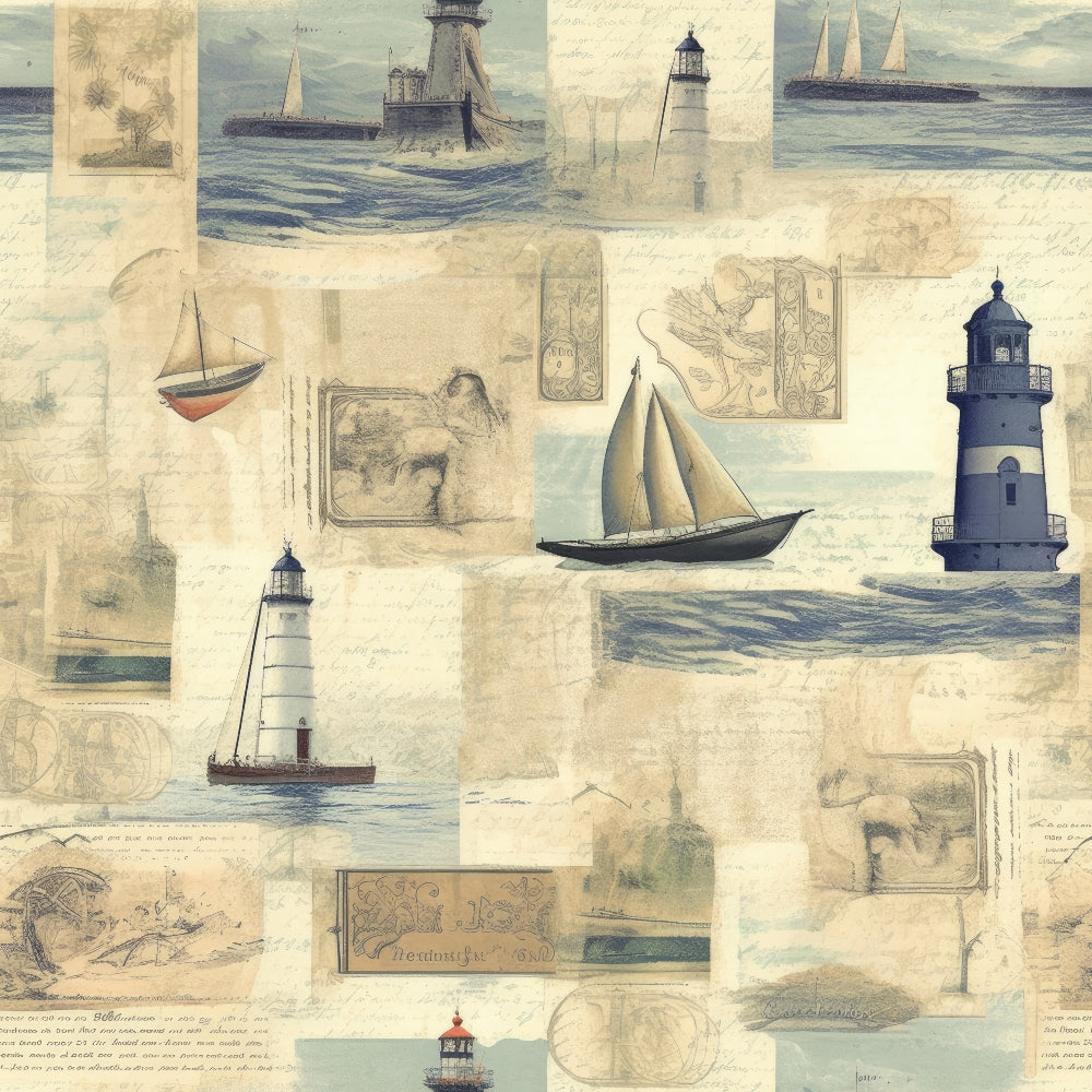Vintage Voyage Pattern 3 Minky Fabric