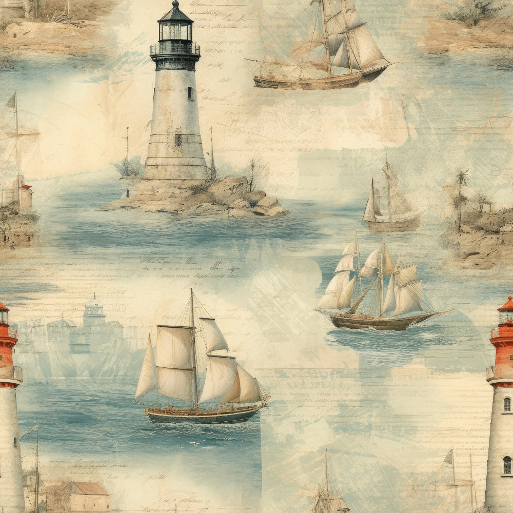 Vintage Voyage Pattern 4 Minky Fabric