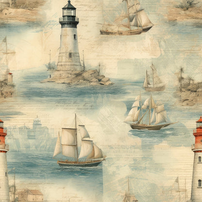 Vintage Voyage Pattern 4 Minky Fabric