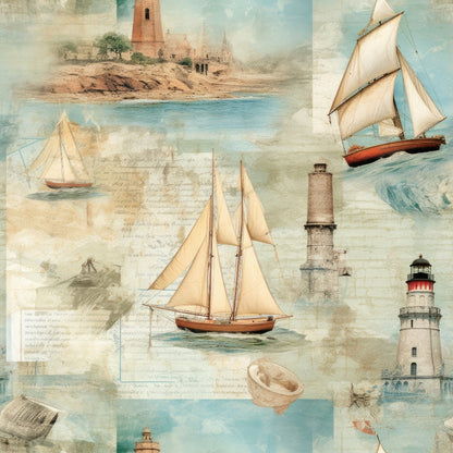 Vintage Voyage Pattern 6 Minky Fabric