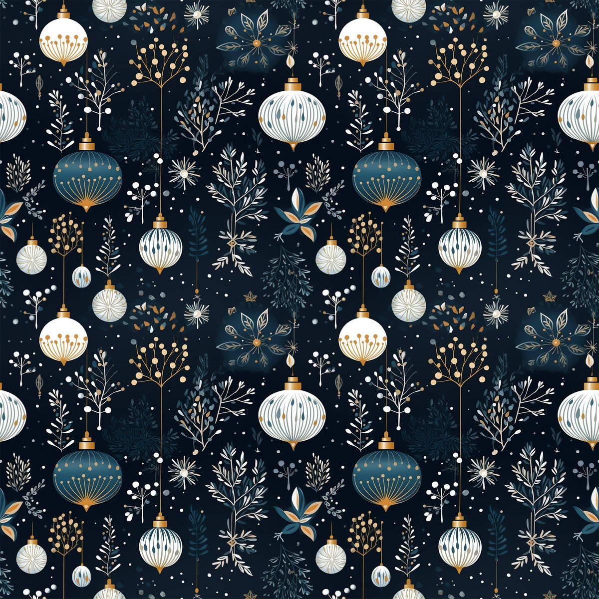 Midnight Noel Pattern 1 Minky Fabric