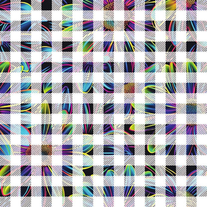 Neon Daisy Pattern 24 Minky Fabric