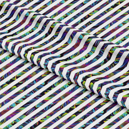 Neon Daisy Pattern 26 Quilting Cotton Fabric
