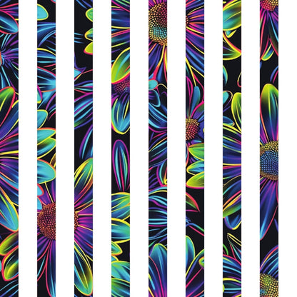 Neon Daisy Pattern 26 Minky Fabric