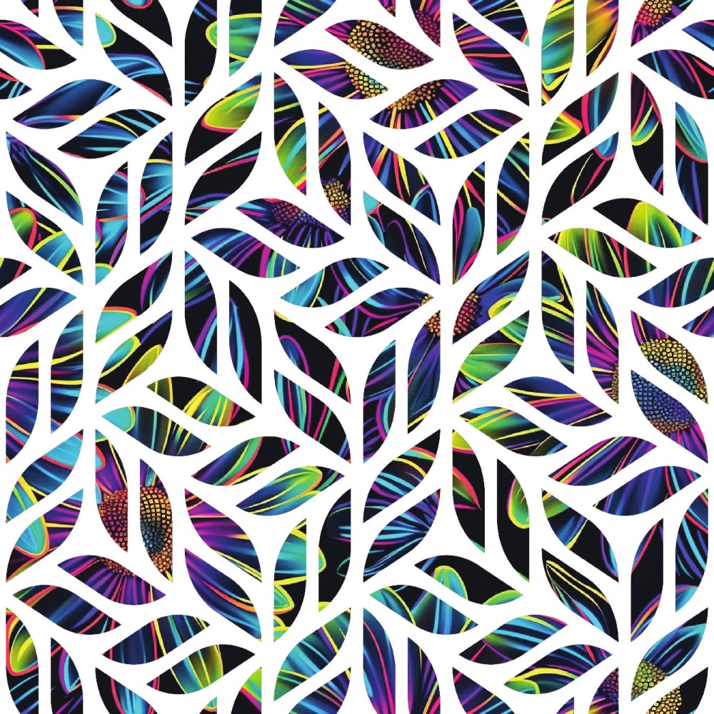 Neon Daisy Pattern 30 Minky Fabric
