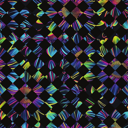 Neon Daisy Pattern 32 Quilting Cotton Fabric
