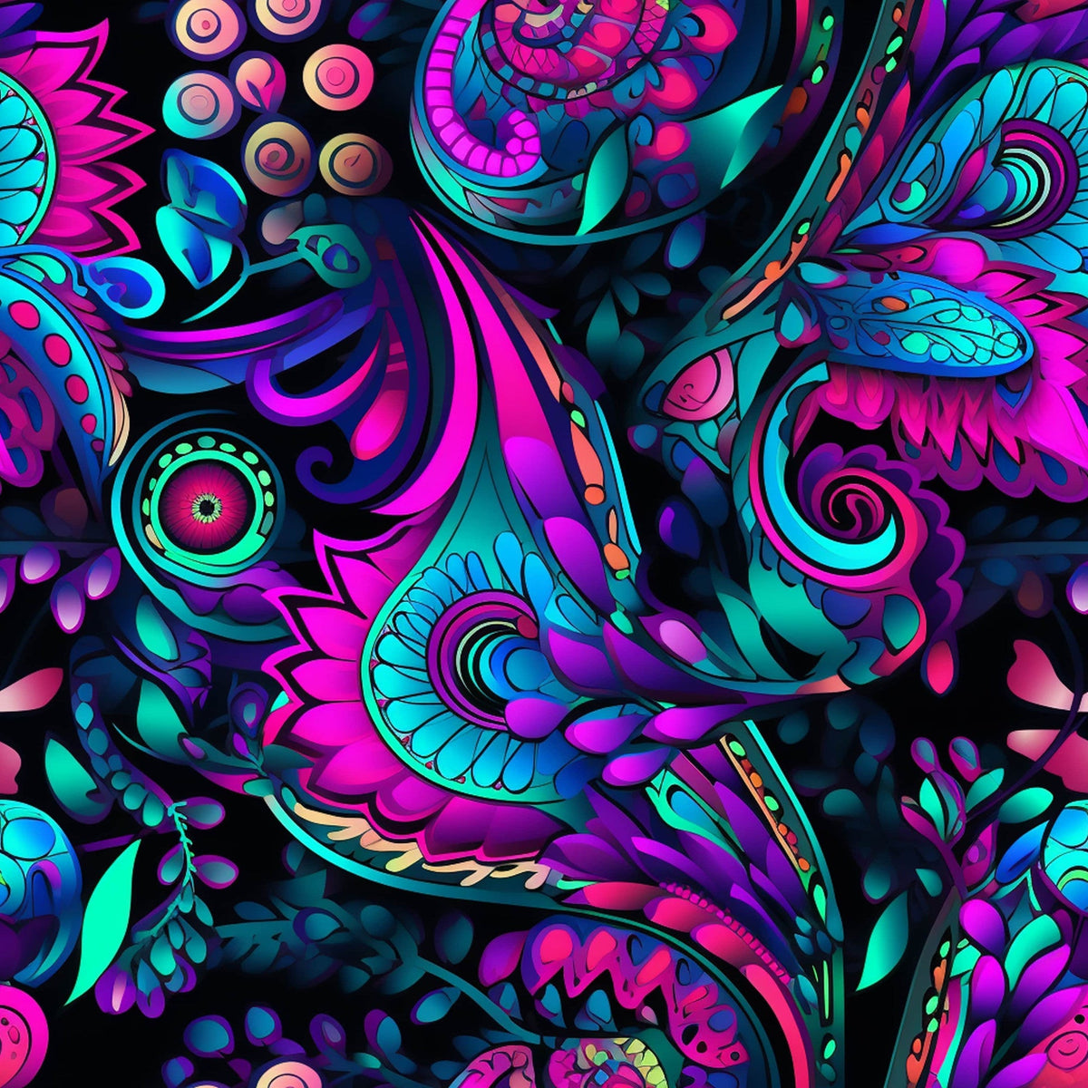 Electric Swirls Pattern 10 Minky Fabric