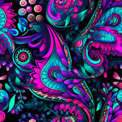 Electric Swirls Pattern 10 Minky Fabric