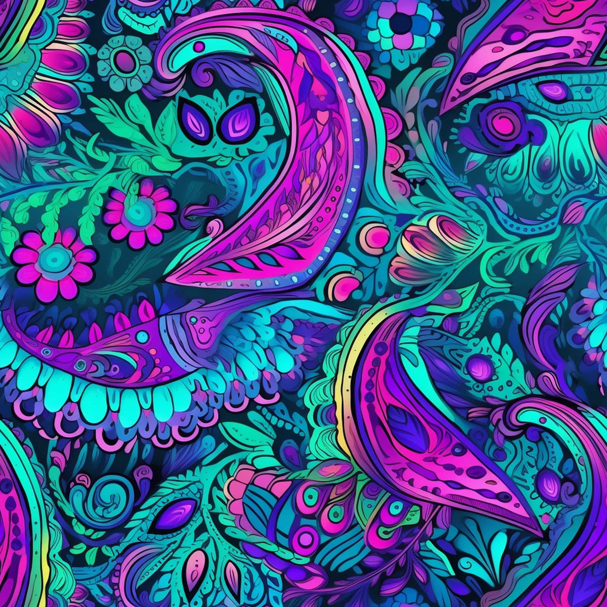 Electric Swirls Pattern 11 Minky Fabric