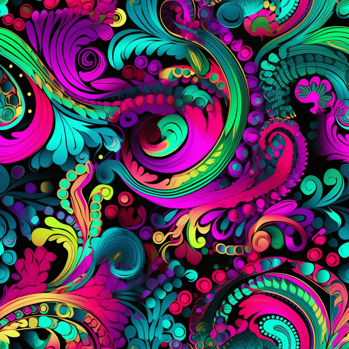 Electric Swirls Pattern 12 Minky Fabric