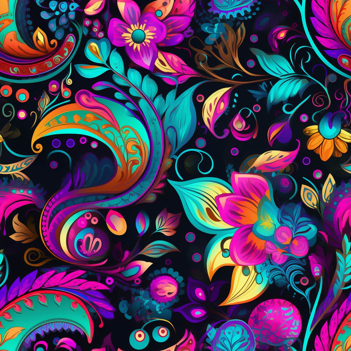 Electric Swirls Pattern 15 Minky Fabric