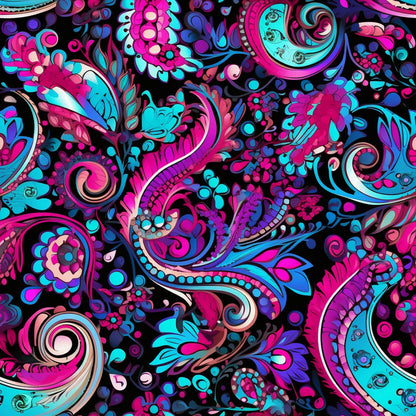 Electric Swirls Pattern 17 Minky Fabric