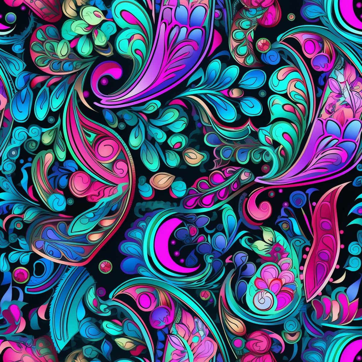 Electric Swirls Pattern 18 Minky Fabric