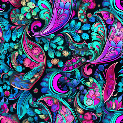 Electric Swirls Pattern 18 Minky Fabric