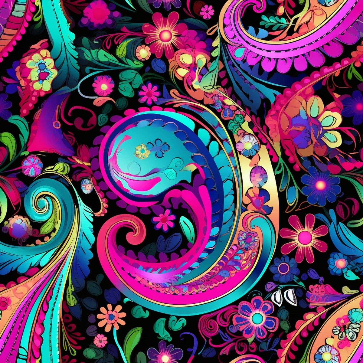 Electric Swirls Pattern 1 Minky Fabric