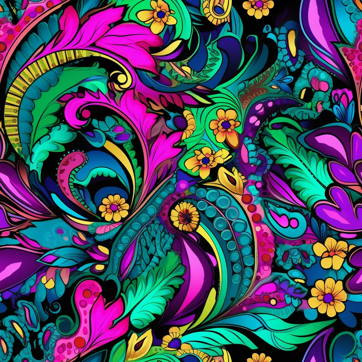 Electric Swirls Pattern 2 Minky Fabric