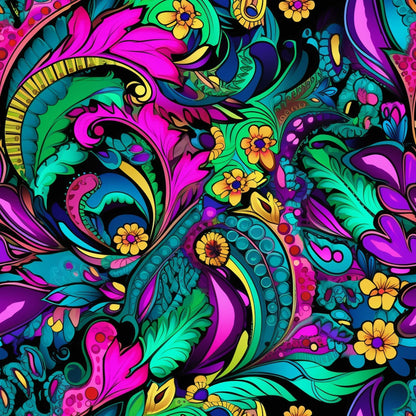 Electric Swirls Pattern 2 Minky Fabric