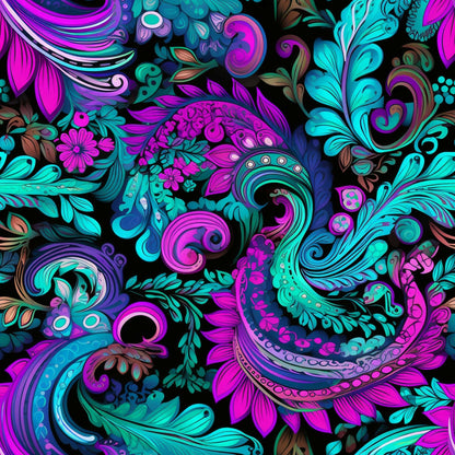 Electric Swirls Pattern 3 Minky Fabric