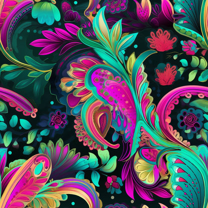 Electric Swirls Pattern 4 Minky Fabric