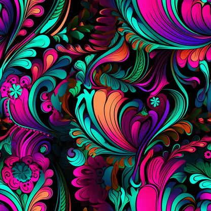Electric Swirls Pattern 9 Minky Fabric