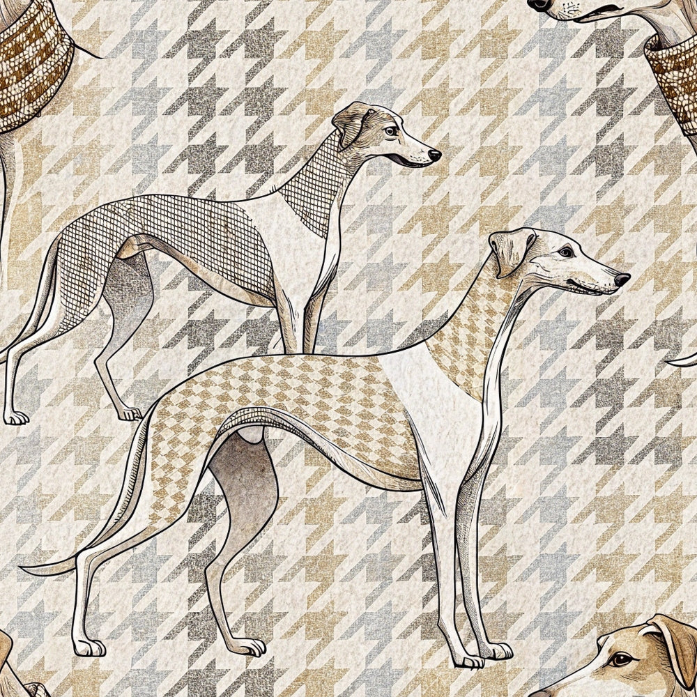 Greyhound Tweed Pattern 10 Minky Fabric