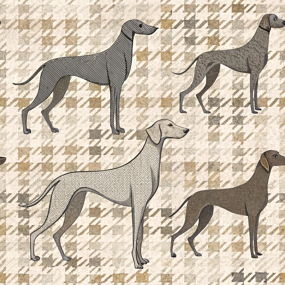 Greyhound Tweed Pattern 2 Minky Fabric