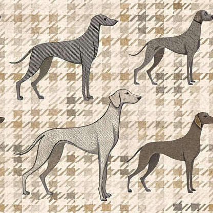 Greyhound Tweed Pattern 2 Minky Fabric
