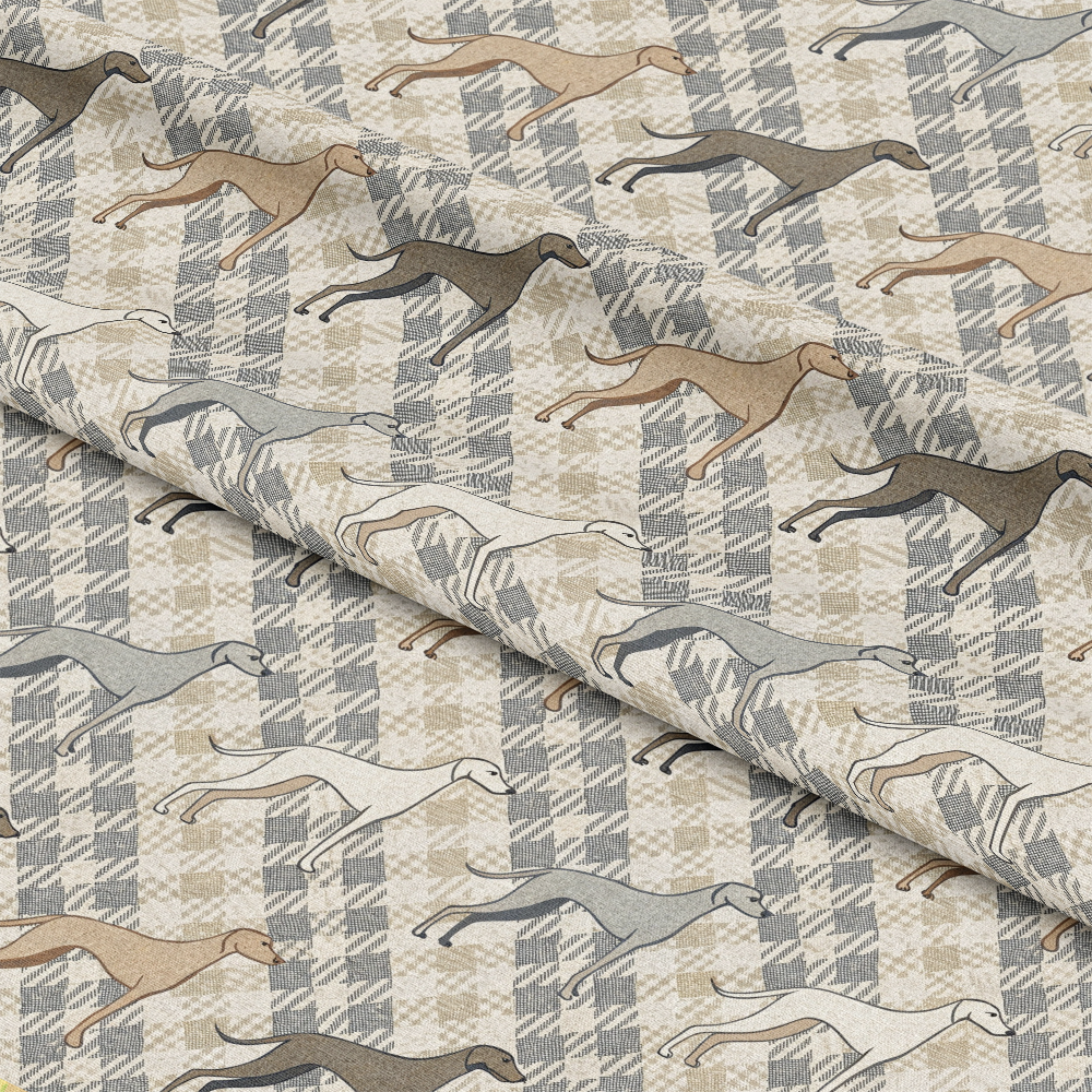 Neutral Houndstooth Pattern 5 Quilting Cotton Fabric