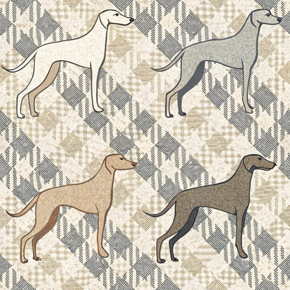 Greyhound Tweed Pattern 5 Minky Fabric