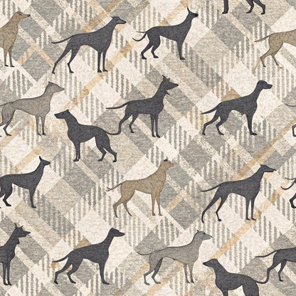 Greyhound Tweed Pattern 6 Minky Fabric