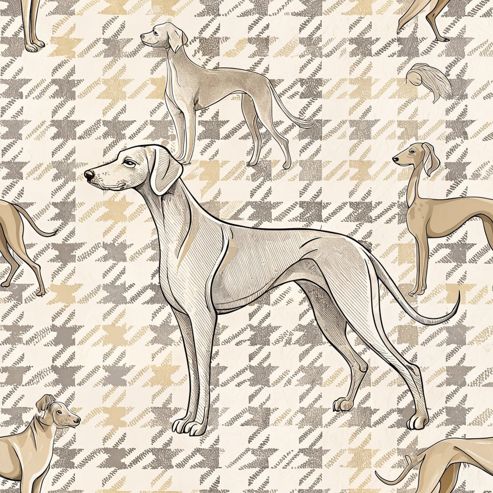 Greyhound Tweed Pattern 7 Minky Fabric